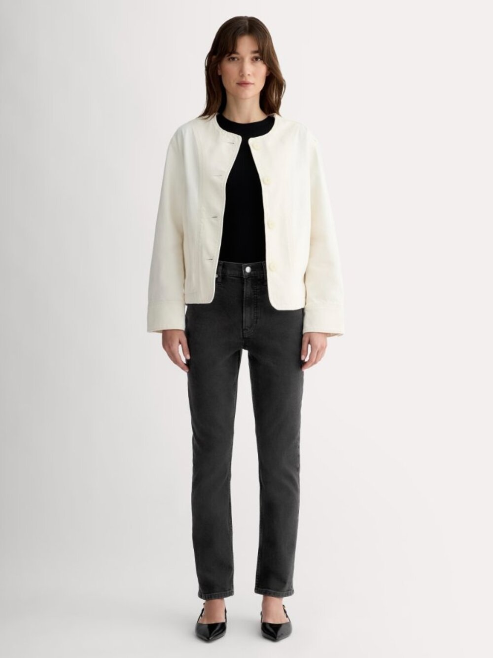 Everlane Women's Original Cheeky® Jean in Washed Black, Size 32, Cotton/Denim